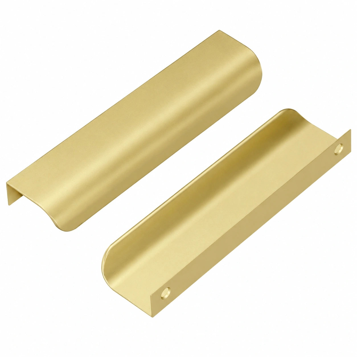 Moderne Goldene Griffe 128mm für Küchen- und Möbelschubladen, Aluminium, Fingerabdruckfrei, Einfache Installation