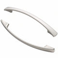 FURNIWARE 10er Set Möbelgriffe 128 mm, Schubladengriffe gebürstet Nickel, Küchenausstattung
