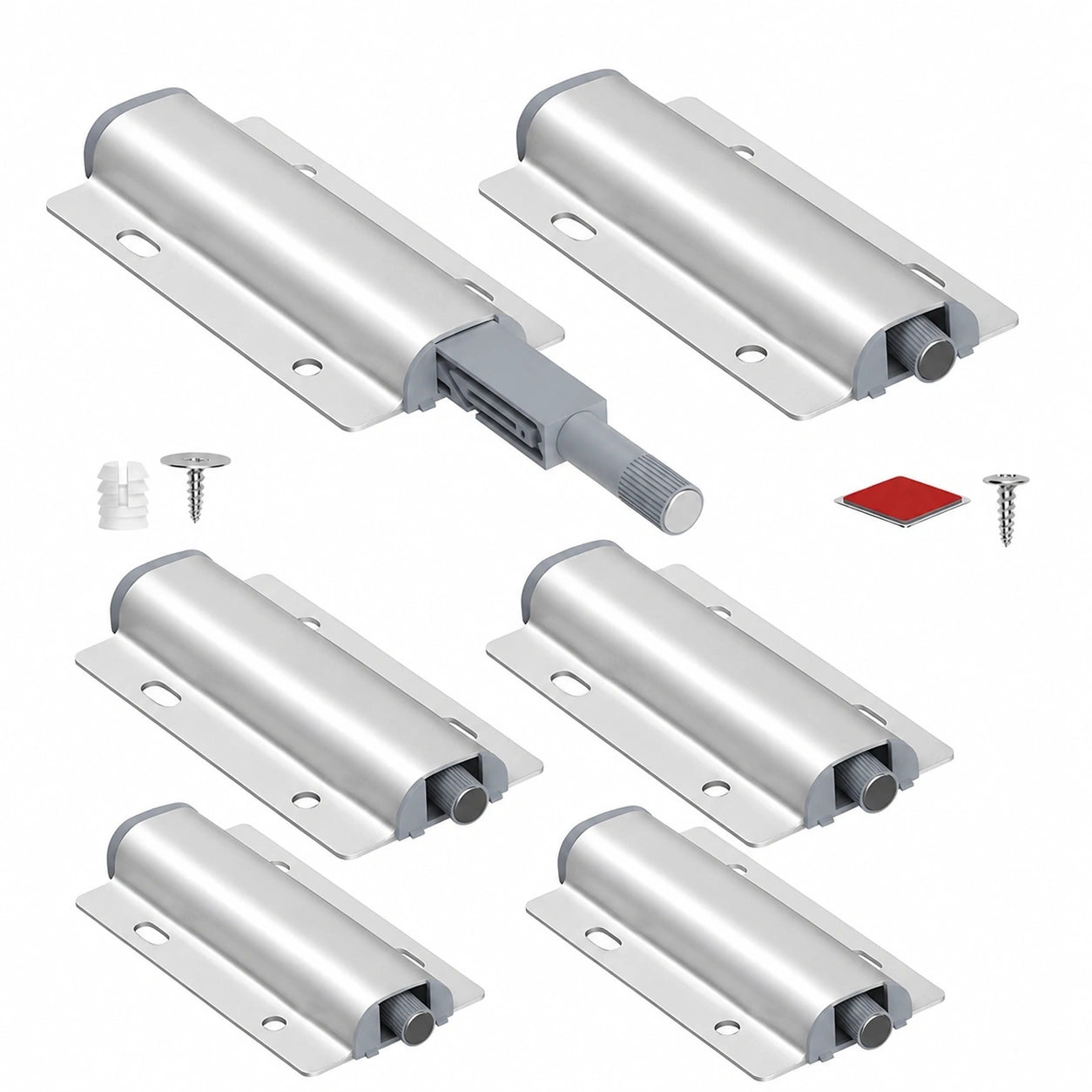 6er Set Drucktüröffner Magnetisch für Schränke und Schubladen