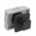 Gedotec Klick-Verschluss für Wohnmobil- und Campingschubladen, quadratisches Möbelschloss, Druckknopf-System, geeignet für Wandstärken 12-16mm