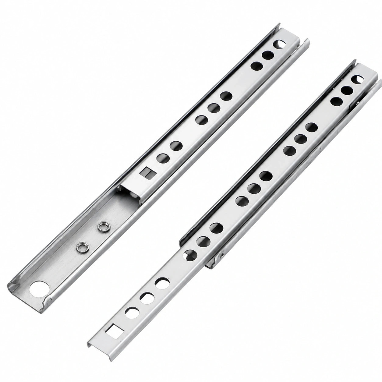 Metallschubladenschienen 246mm - 17mm Nut, Teilauszug Kugellager für Möbel