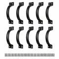 TIANLIN Möbelgriffe Set, 10er Pack in Schwarz, Gusseisen D-Griffe mit 100 mm Abstand, Inklusive 40 Schrauben, Ideal für Küche, Schubladen, Türen und Möbel