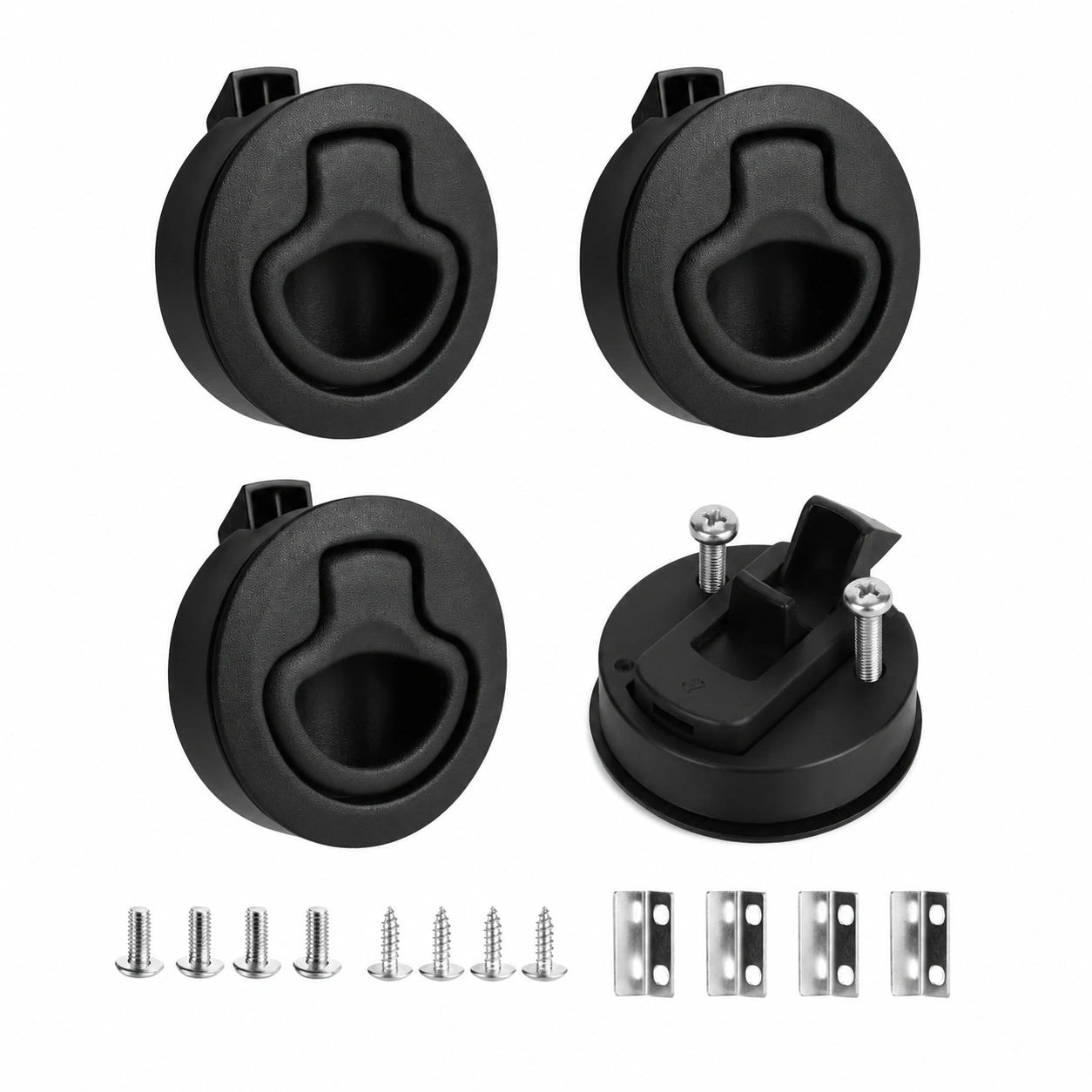Mizikuu 4er Set Möbelschlösser Push-Pull, Verriegelung für Schränke, Boote, Wohnwagen, Schubladen und Möbel