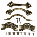 Fuxxer® Set aus 12 antiken Mini-Möbelgriffen, geeignet für Schränke, Boxen und Schubladen, Antik-Bronze, 4,8 x 1,4 cm
