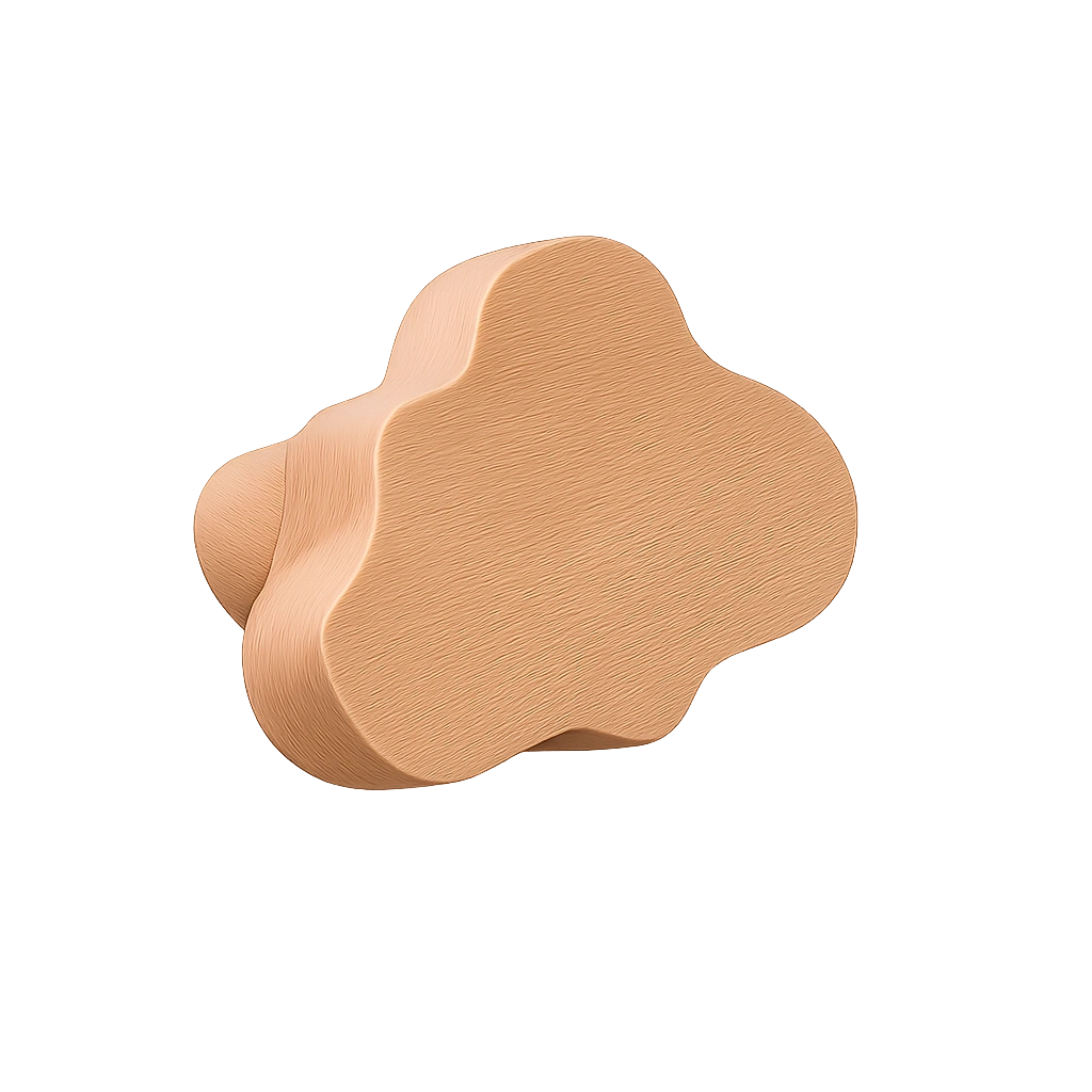 6er Set Wolken-Design Holzknöpfe für Schrank und Schubladen