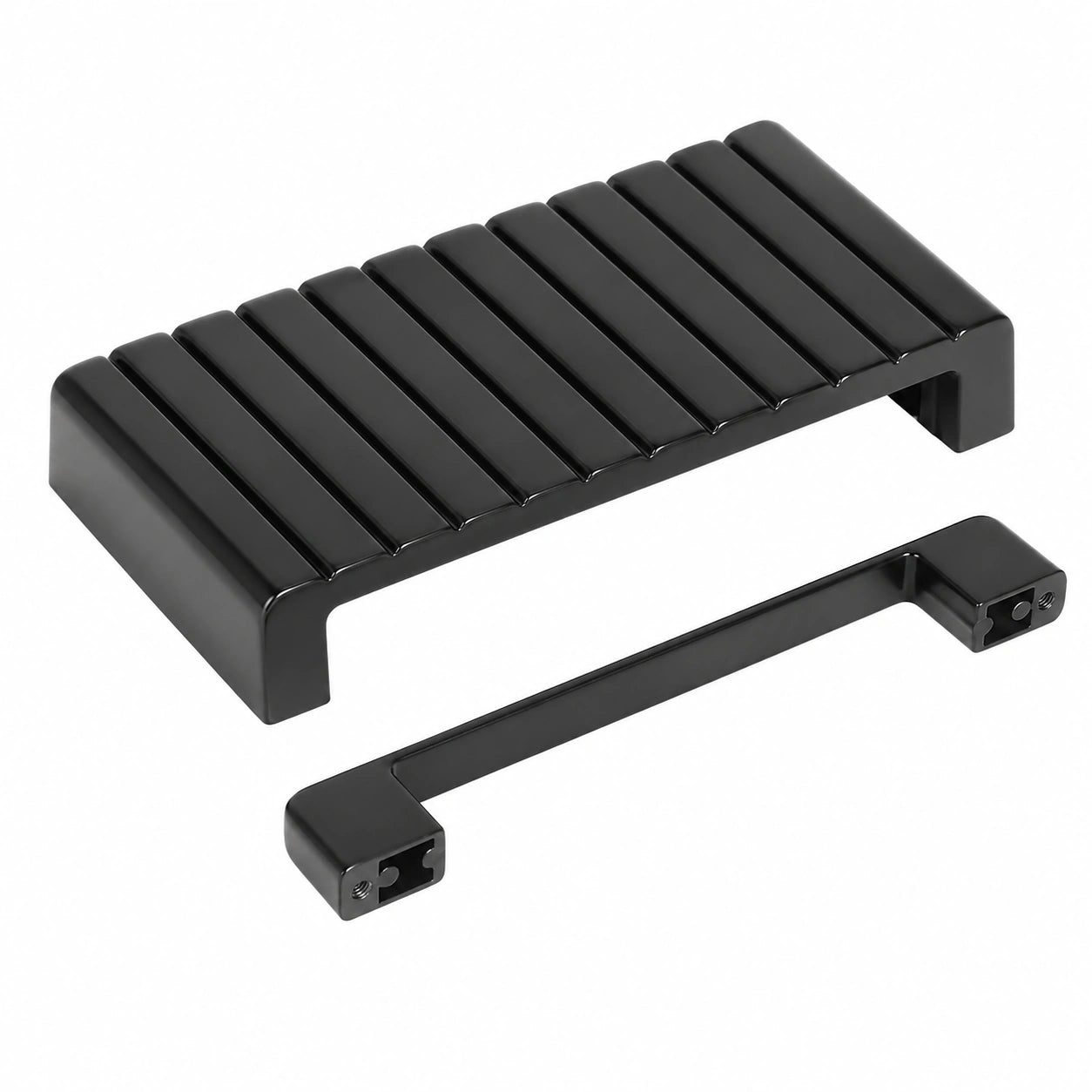 12er Set Möbelgriffe Schwarz Matt, 128mm Bohrabstand, Moderne Schrankgriffe mit Schrauben für Küche, Bad und Wohnzimmer