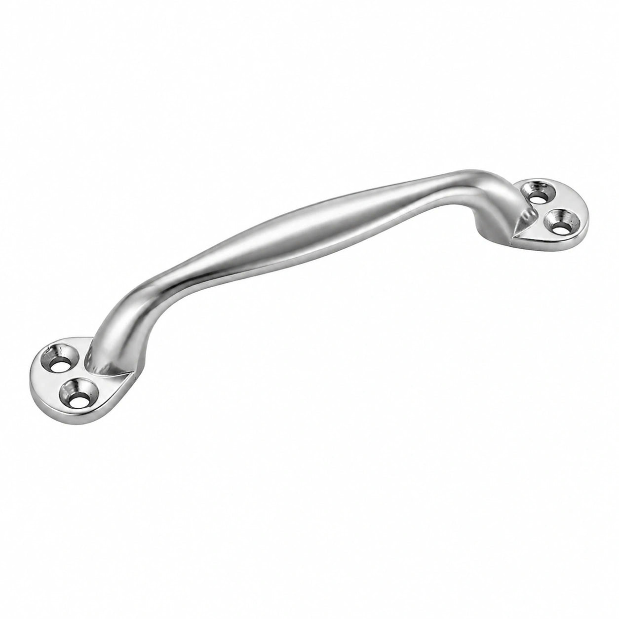 4er-Set Türgriffe Silber für Küche und Möbel, Bügelform, inklusive Schrauben, 129 mm