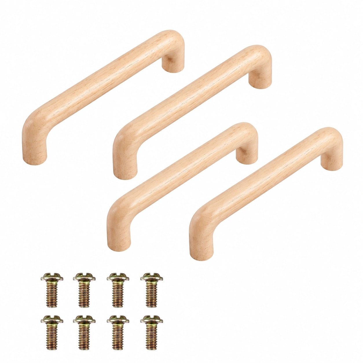 Holz-Möbelgriff Set 4tlg, 128 mm, inklusive Schrauben
