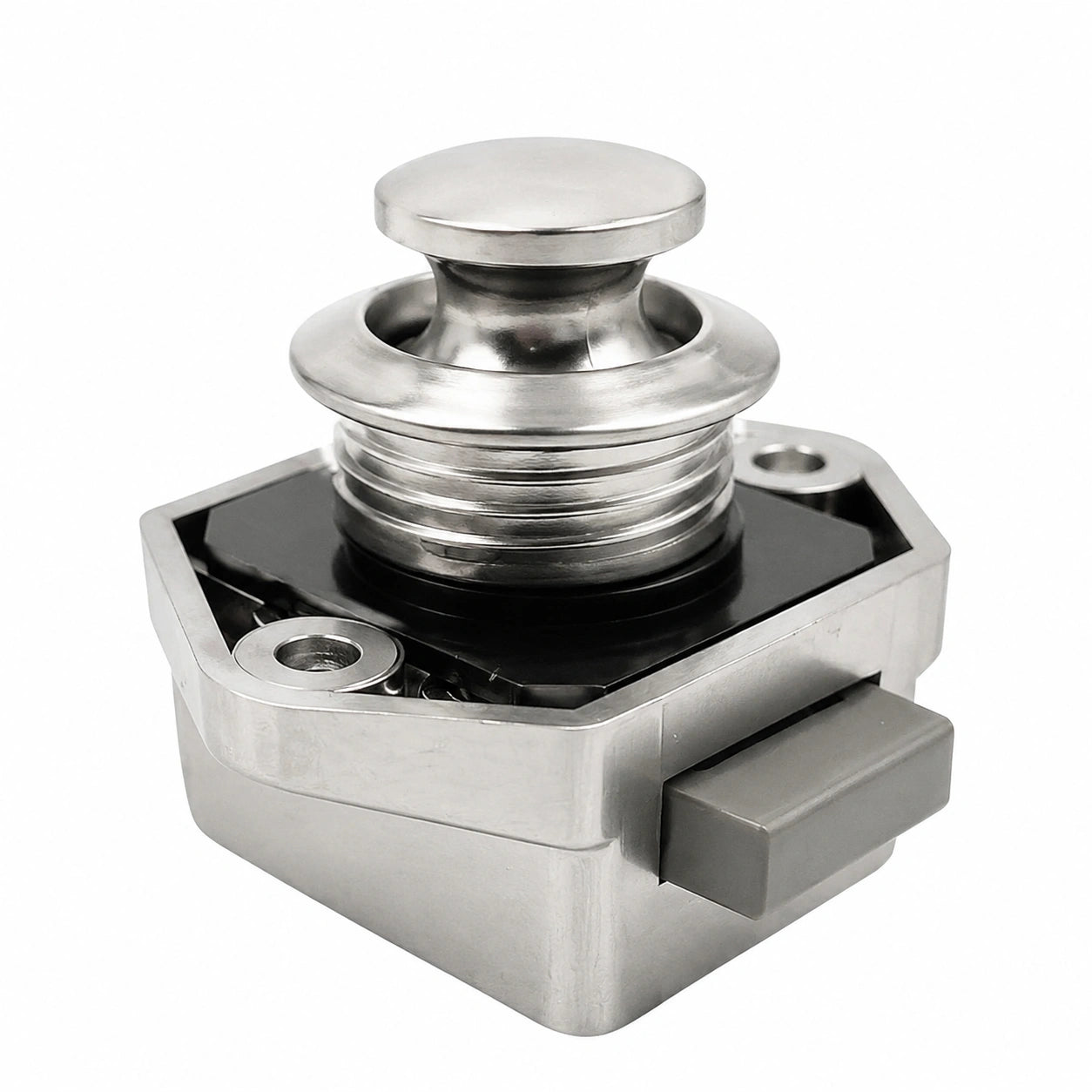 6er Set Push-Lock-Verriegelung für Wohnmobile und Schränke, silbergrau