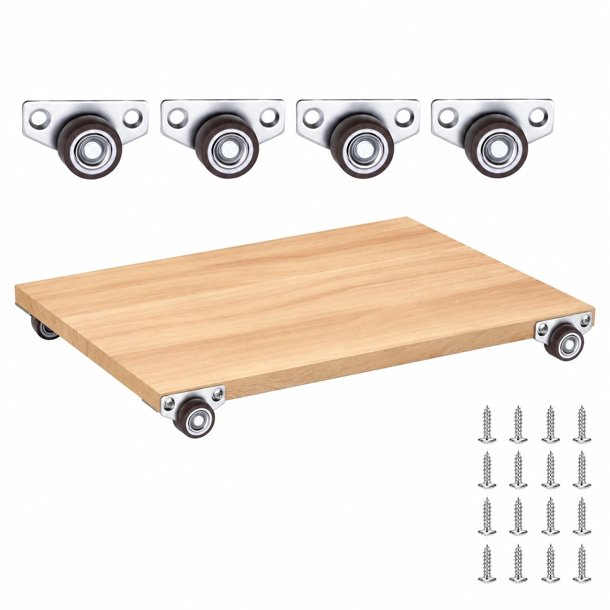 Ymapinc 4er Set 25mm TPR Gummi Möbelrollen - Mini Laufrollen für Tische, Schubladen und DIY-Projekte