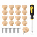 Vwoqiy 16er Set Holzgriffe 35mm für Möbel und Schränke inkl. Schraubendreher