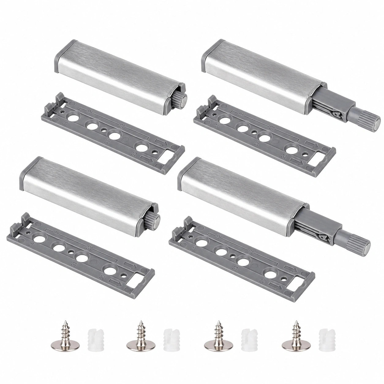 GoldRock Push-to-Open Türöffner Set, 4 Stück Magnetschnäpper für Schranktüren und Schubladen