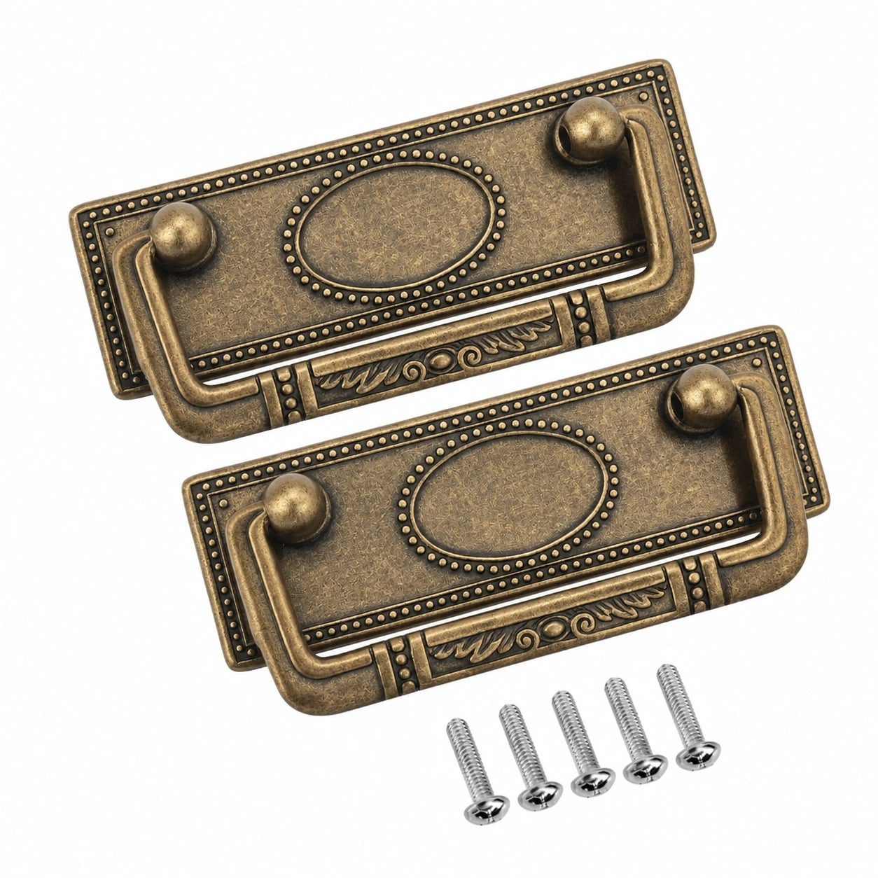 Fuxxer 2er Set Antik-Bronze Klappgriffe für Möbel und Schubladen