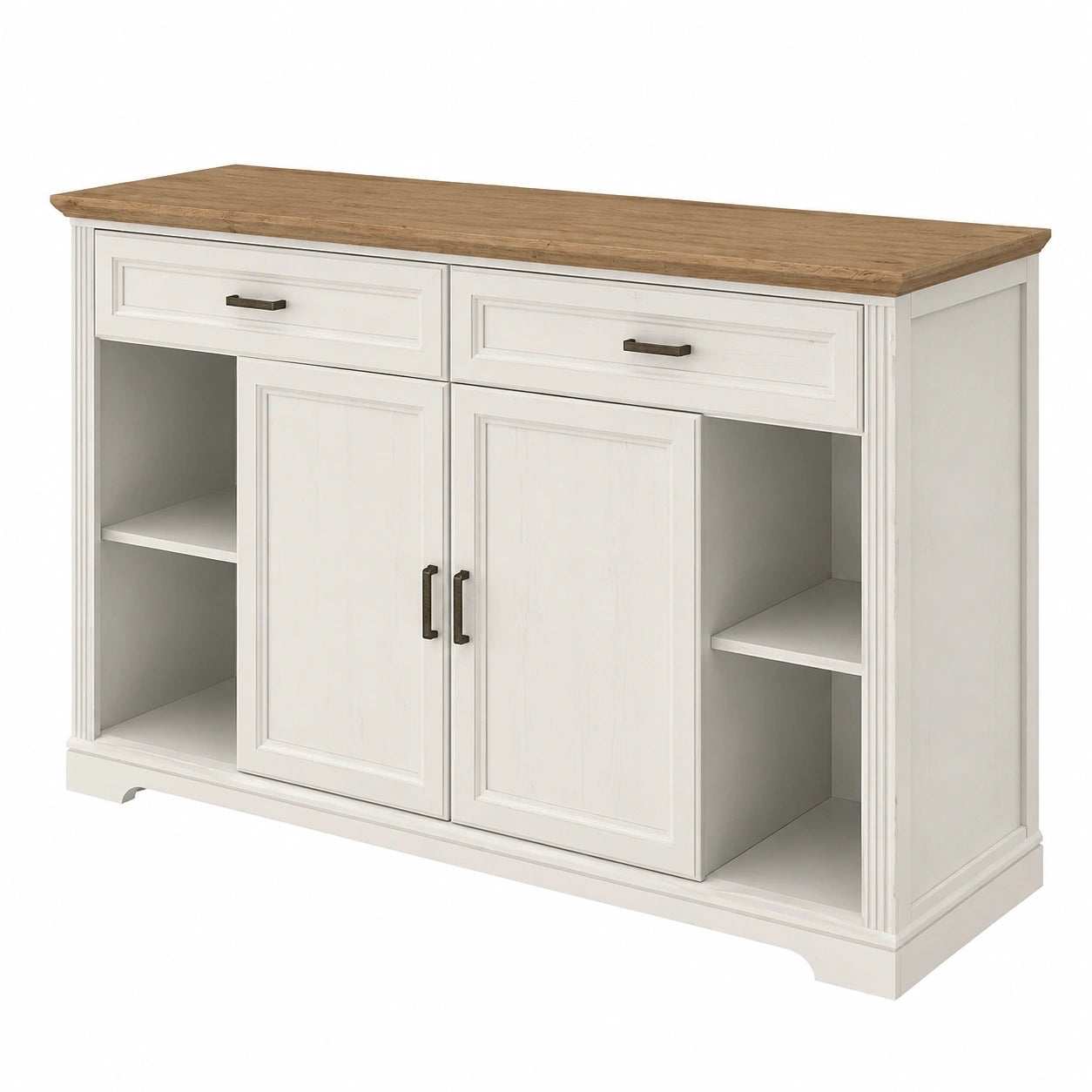 JASMIN Sideboard im Landhausstil, Pinie Hell und Artisan Eiche, mit Schubladen und viel Stauraum, 171 x 102 x 48 cm