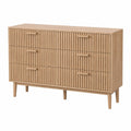 FEEOHOME Holzkommode mit Kippsicherung, 6 Schubladen, ideal für Schlafzimmer, Wohnzimmer und Flur, 30 cm tief